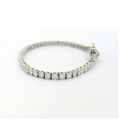 Sterling Silver Moissanite Tennis Bracelet - 6.5